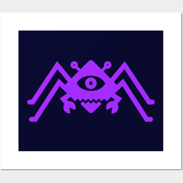 Diamond Spider Crab Purple Wall Art by Bug Robot